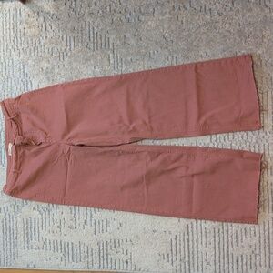 Rust High-Rise Wide-Leg Pants